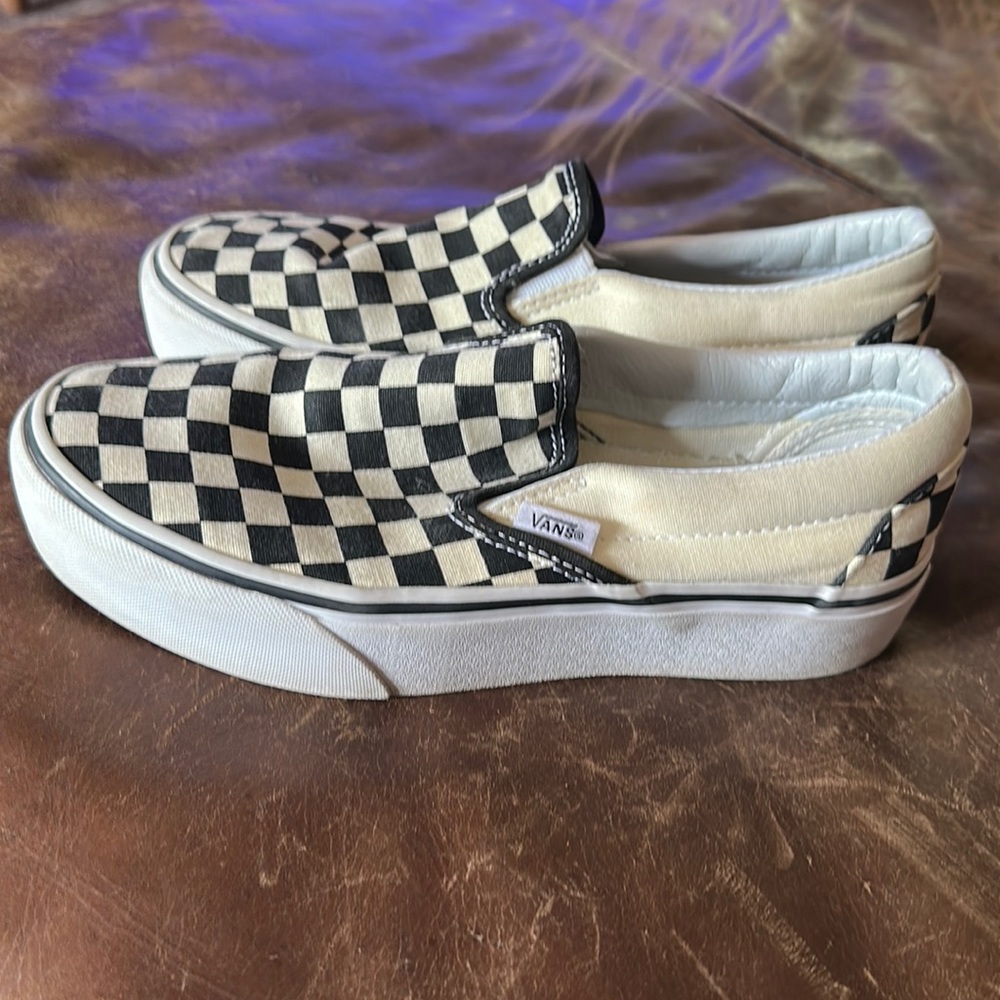 Platform Checkered Vans